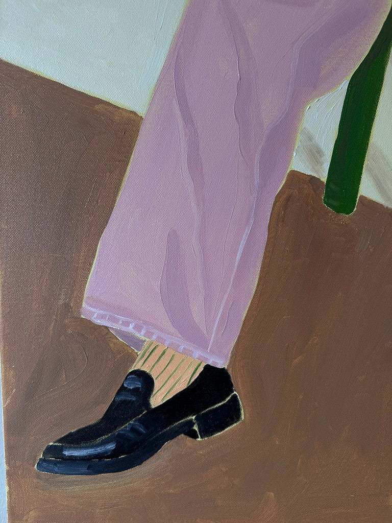 Green Stool, Unique original oil on canvas - Image 6
