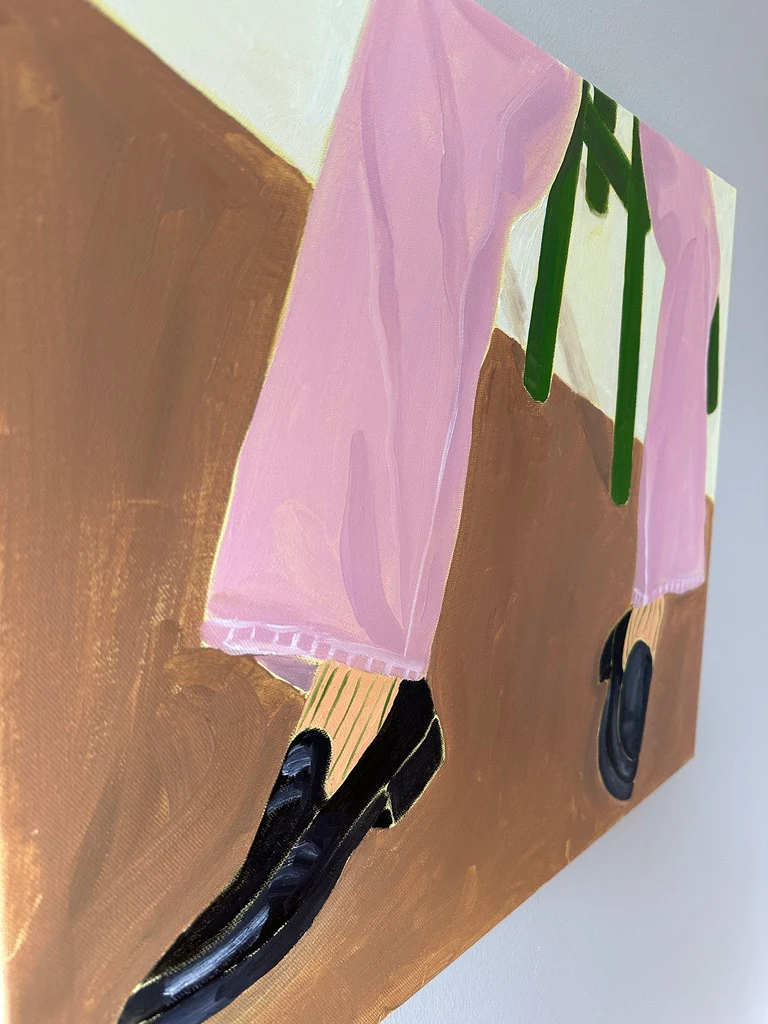 Green Stool, Unique original oil on canvas - Image 7