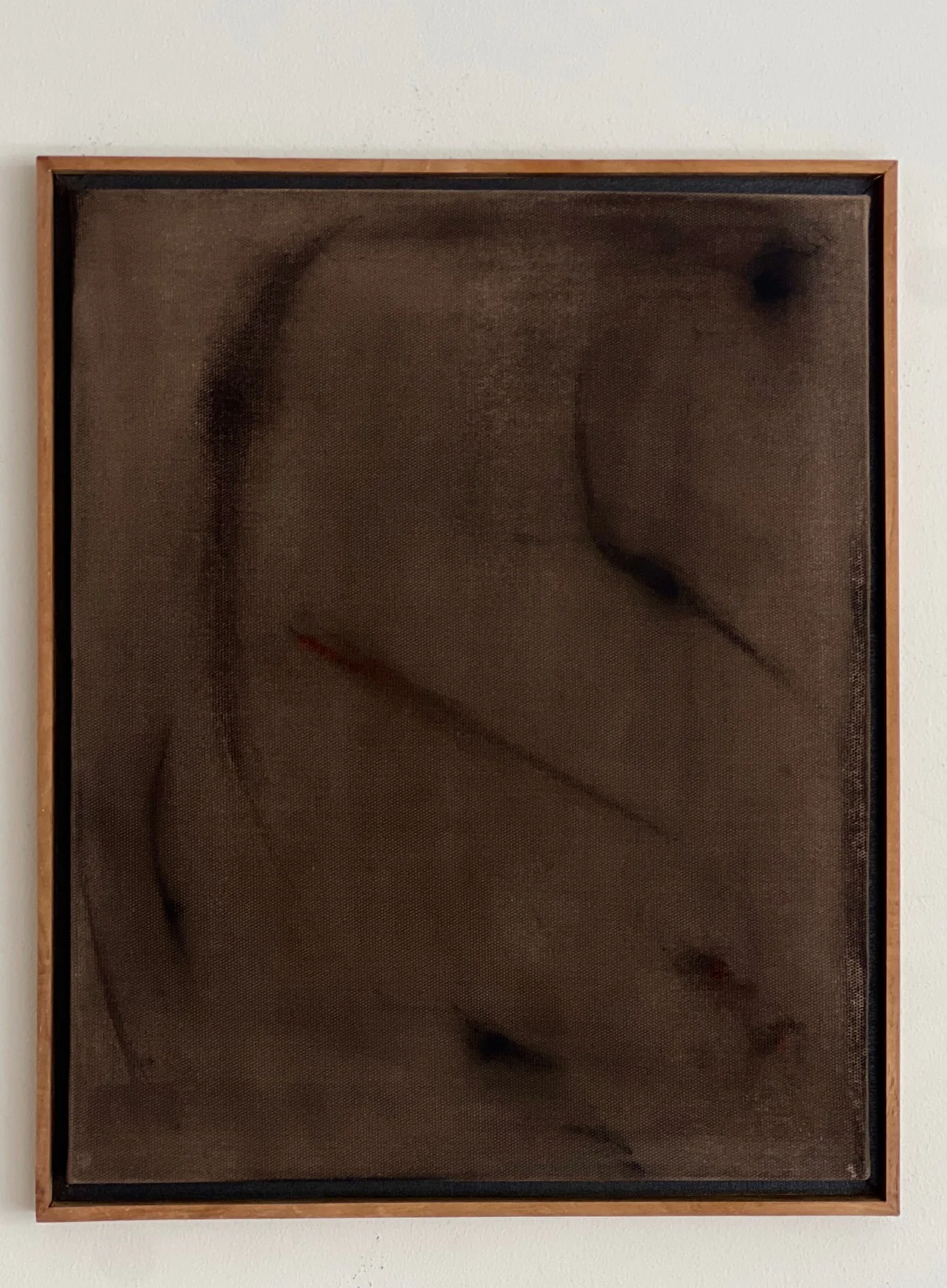 Fading Echoes IV, acrylic on canvas, teak frame - Image 5