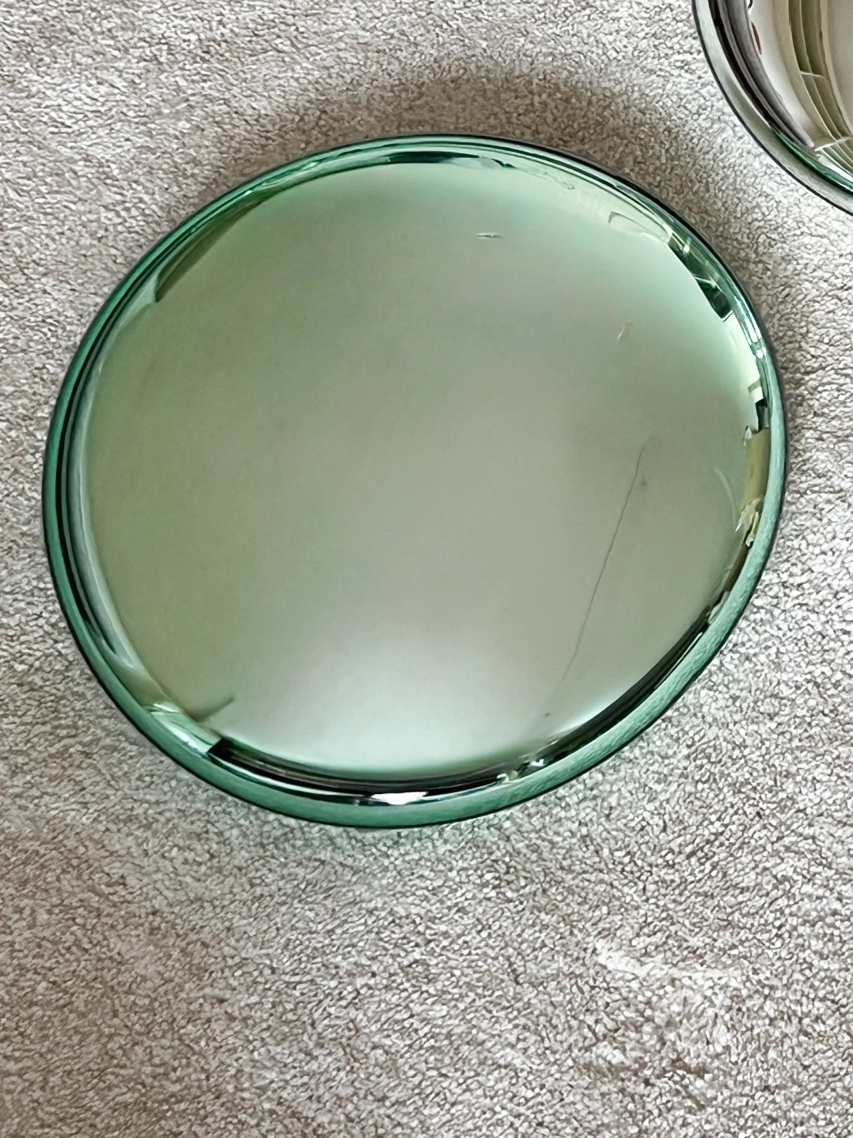 Glass sculpture, Portal pale green, wall sculpture, handmade