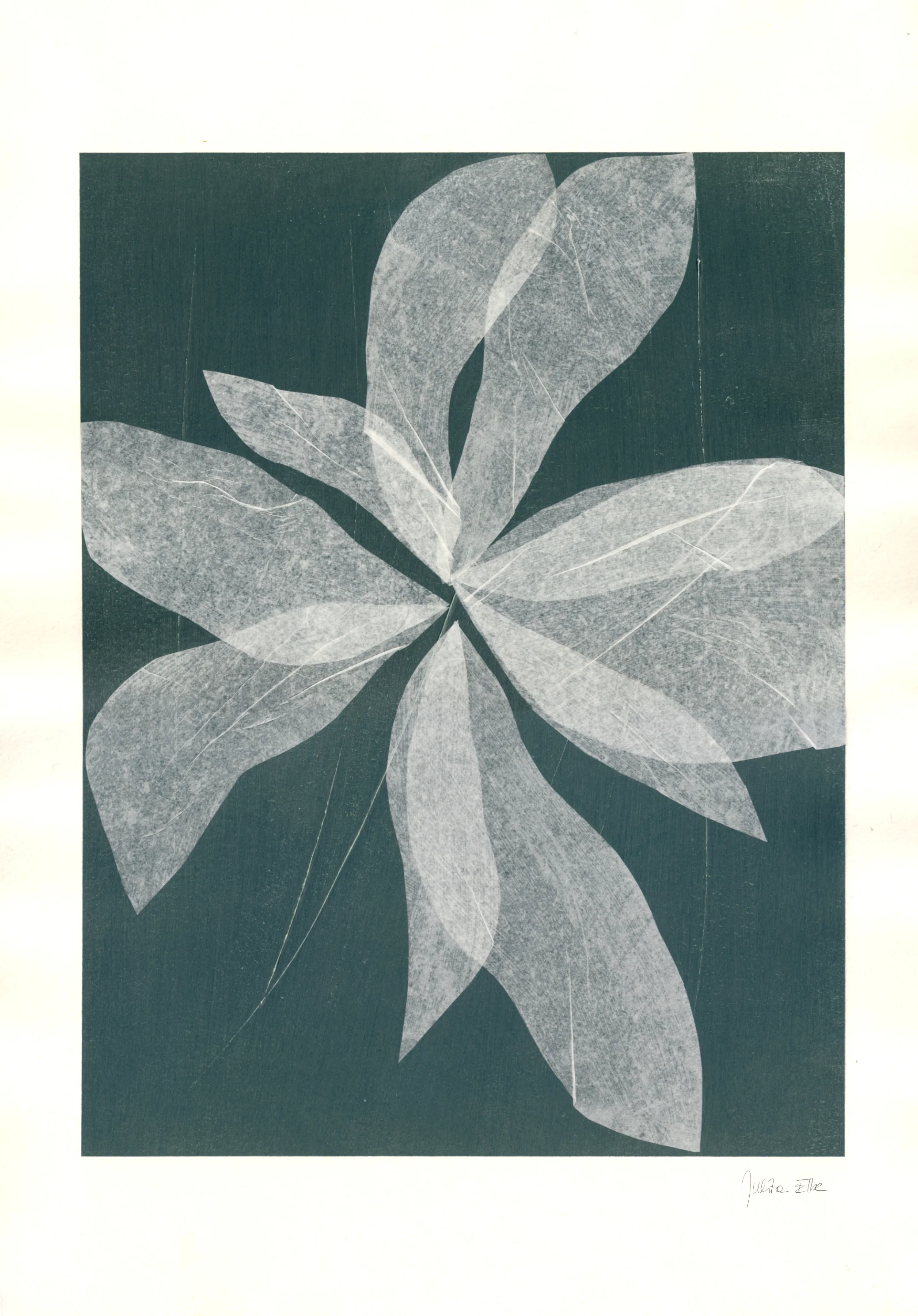 Marguerite, collage handmade original - Image 4