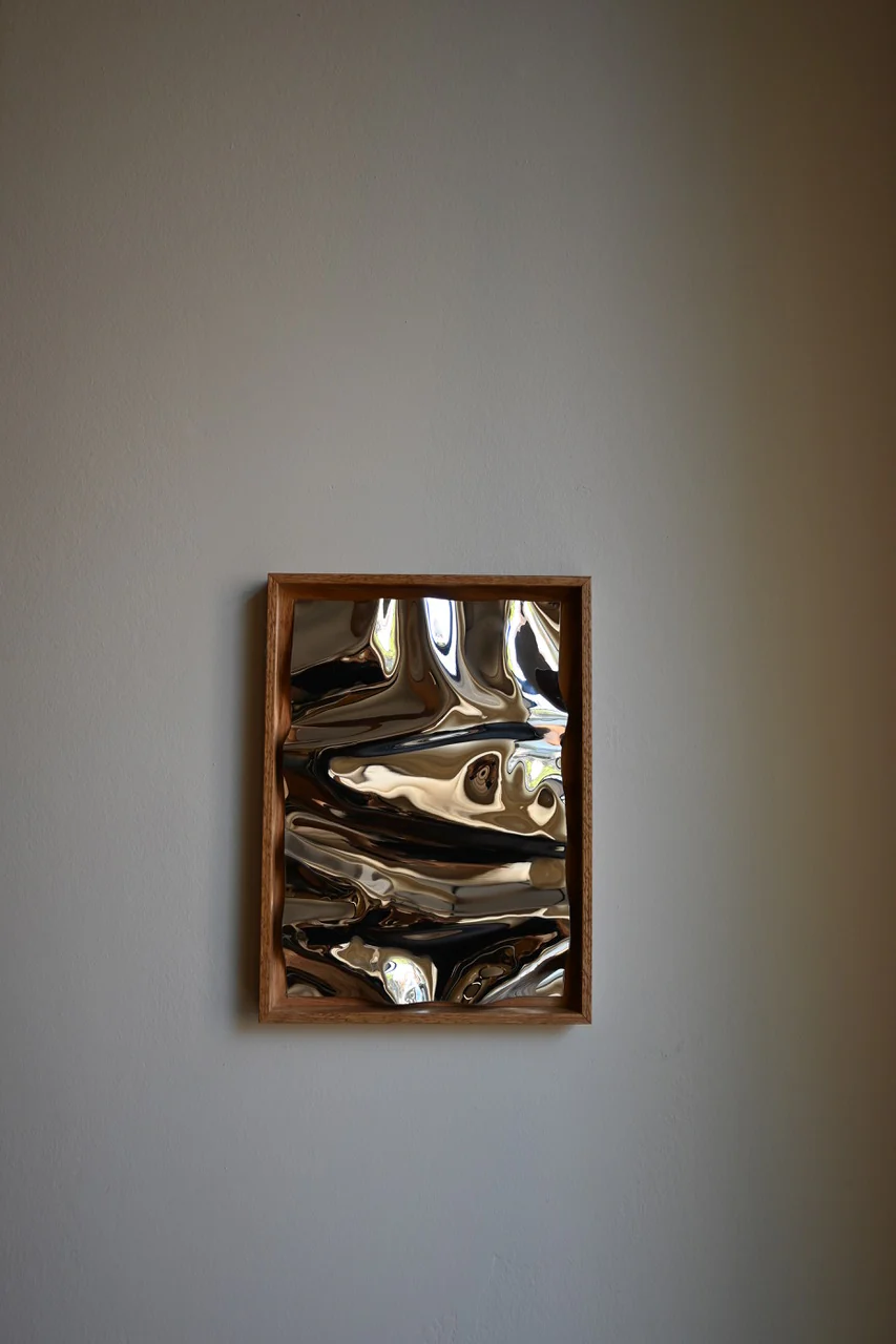 Mini Psychedelic Mirror with wooden frame - Image 4