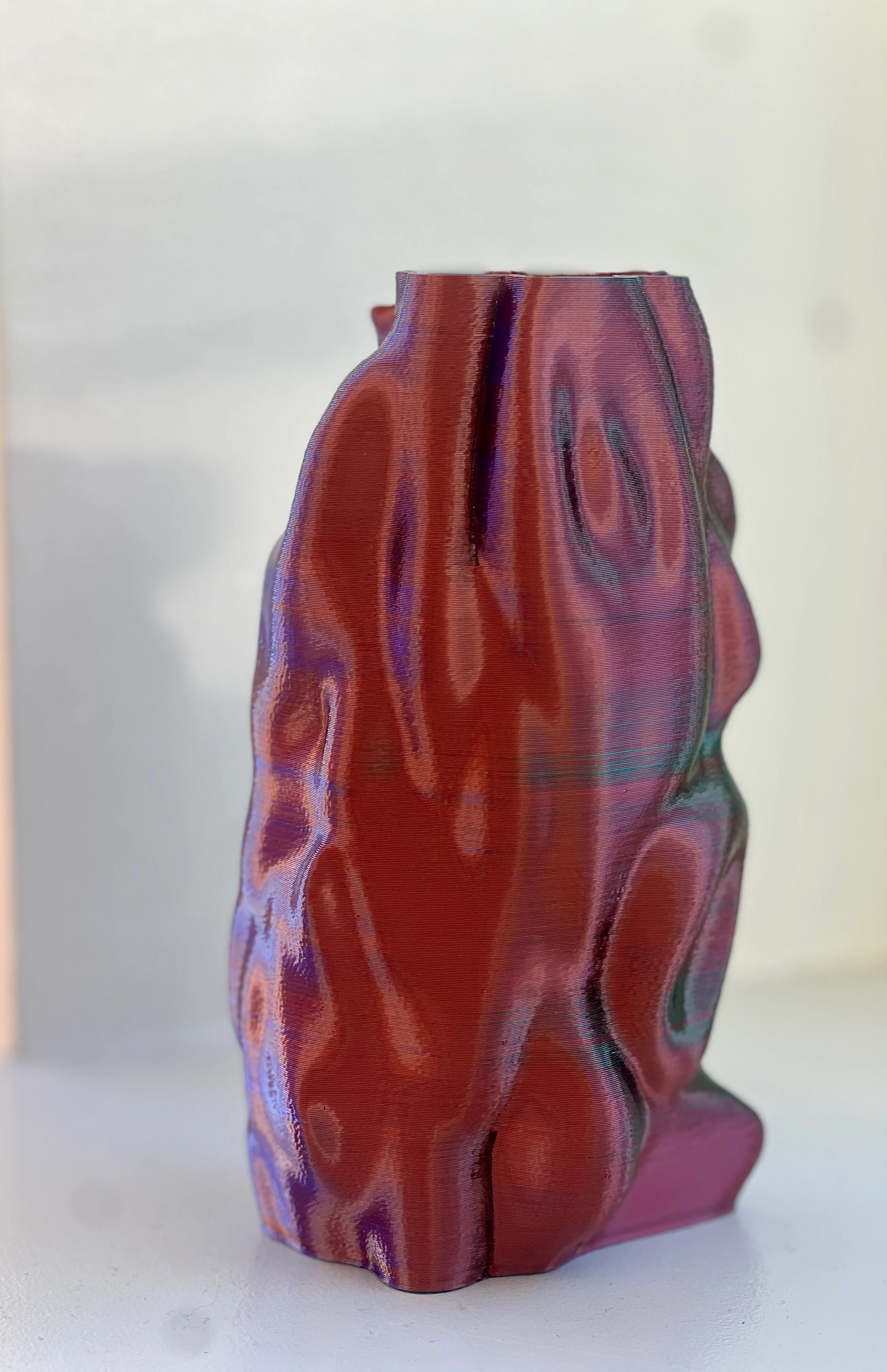 Organic Angel Vase Green to Lilac to Rusty - Image 4