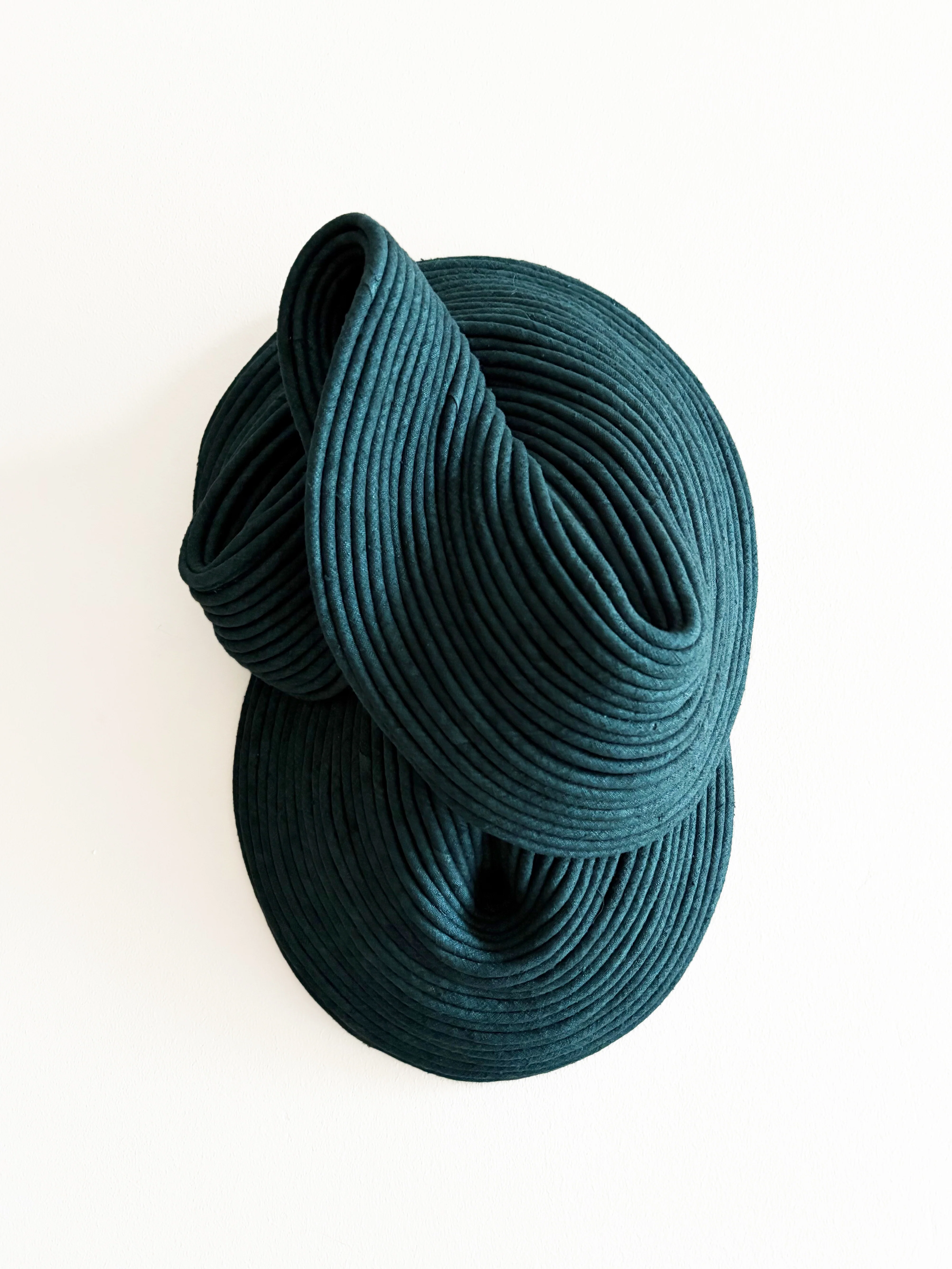 Petrol Green, wall textile sculpture - Image 3