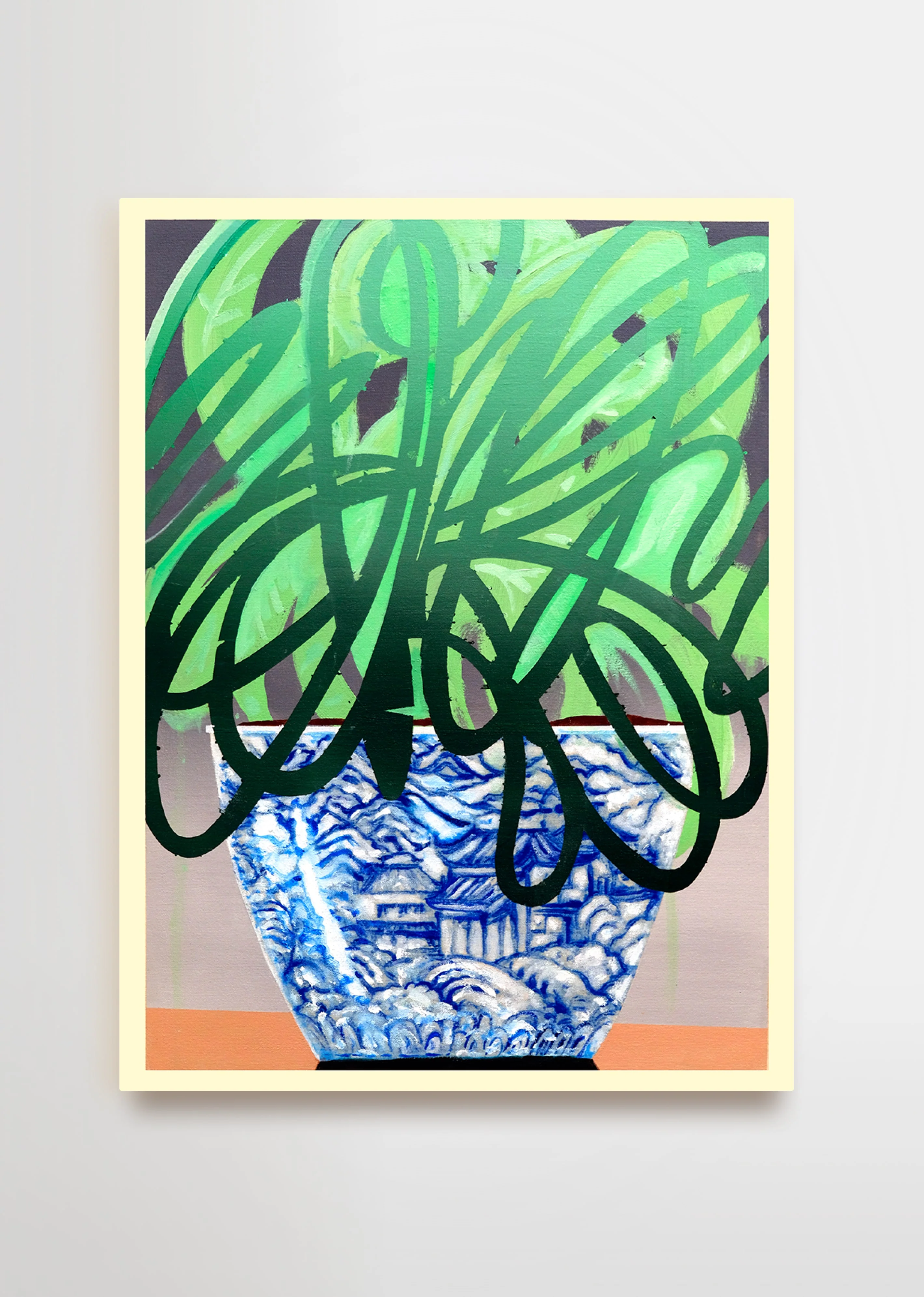 Plant going wild in ming vase