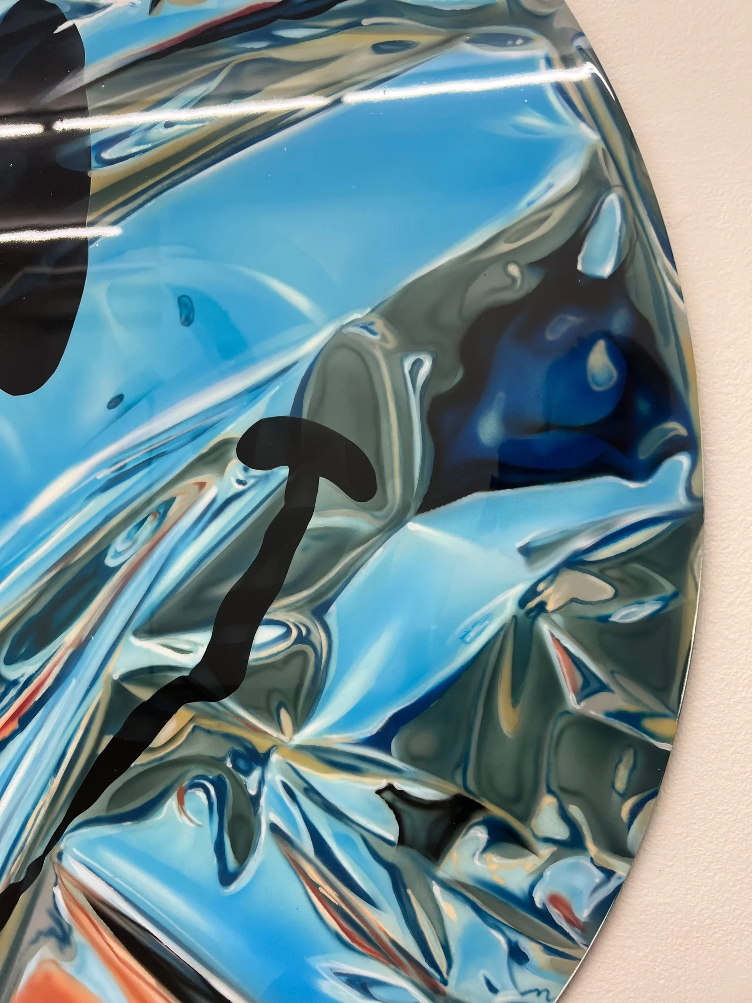 SMILE SILVER, original painting on metal - Image 4