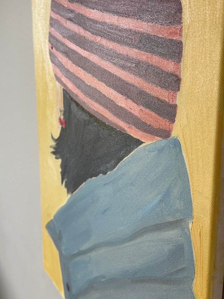 Striped, Unique original oil on canvas - Image 3