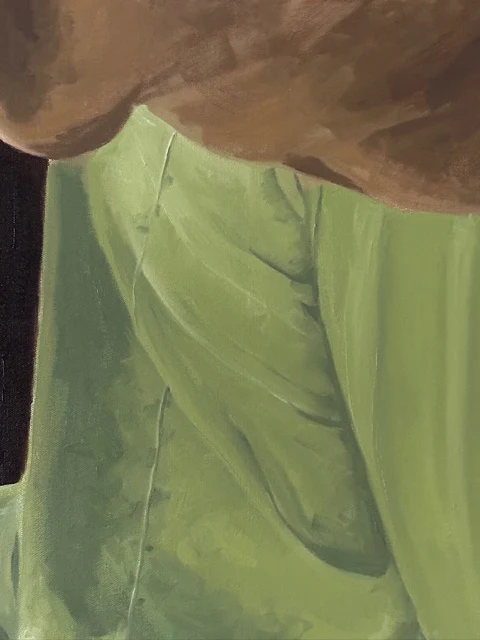 Unconscious habit, original, oil and pastel on canvas - Image 3