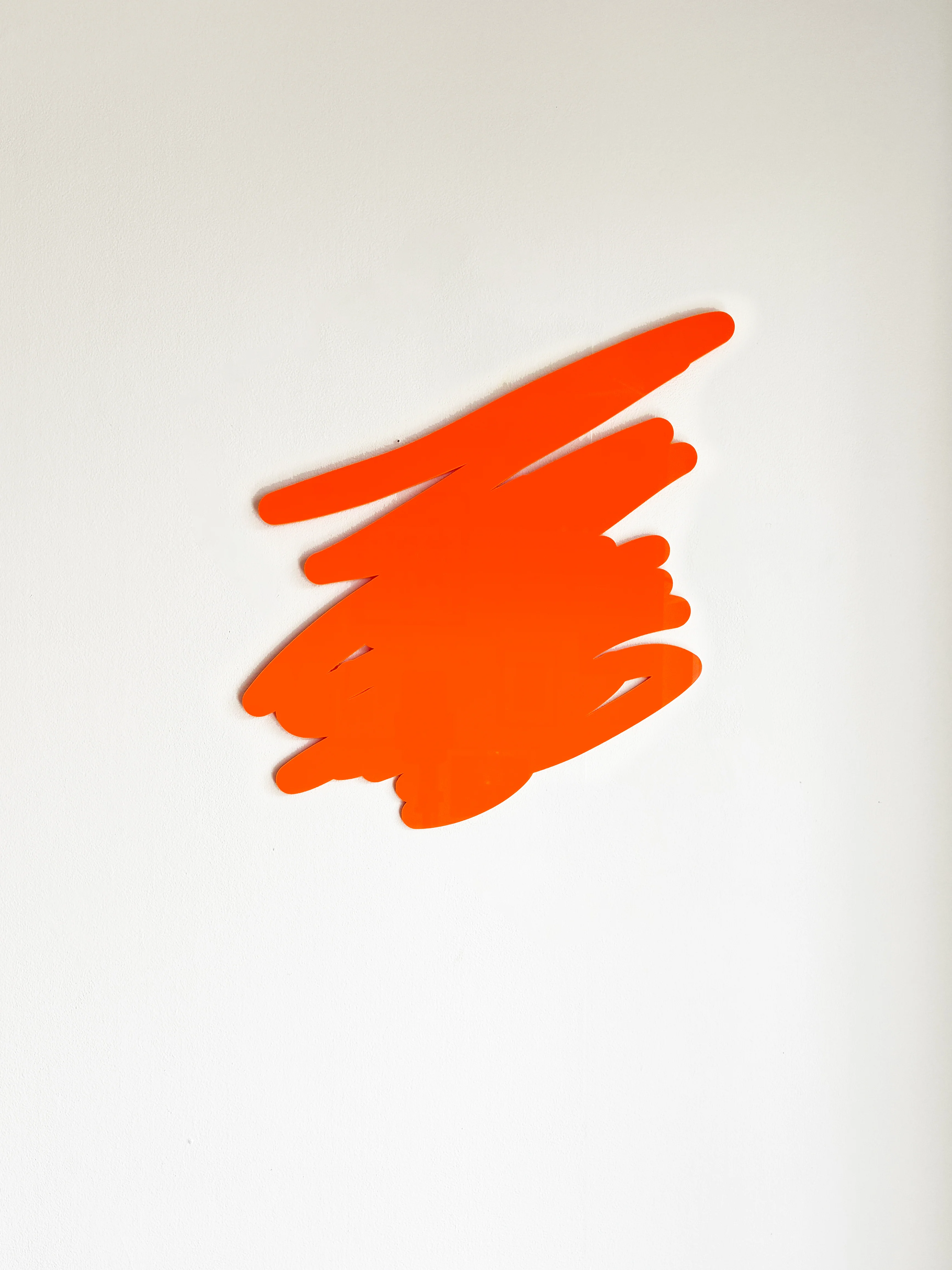 Wallsculpture in plexi, Orange