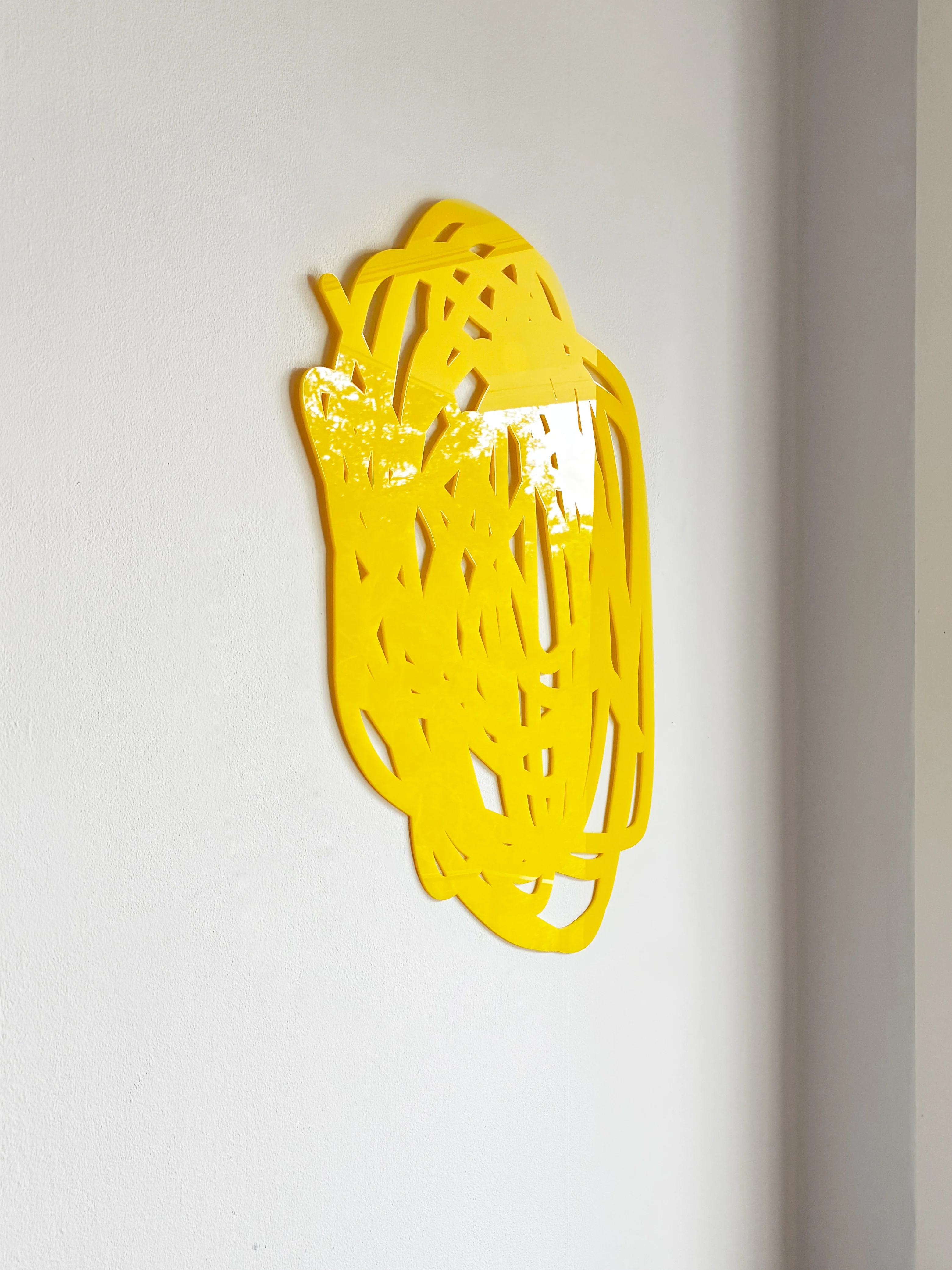 Yellow Censor, plexi wall sculpture - Image 3